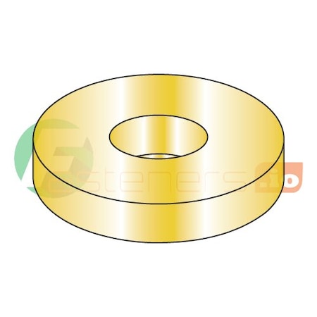 Newport Fasteners Flat Washer, For Screw Size 1-1/4" , Steel Zinc Yellow Finish, 120 PK 794992